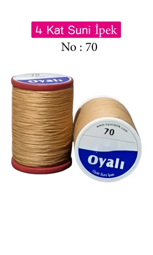 Oyalı 4 Kat Suni İpek İplik İğne Oyası Boncuk İpi Tığ Oyası No:70