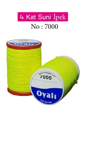 Oyalı 4 Kat Suni İpek İplik İğne Oyası Boncuk İpi Tığ Oyası No:7000