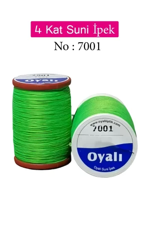 Oyalı 4 Kat Suni İpek İplik İğne Oyası Boncuk İpi Tığ Oyası No:7001
