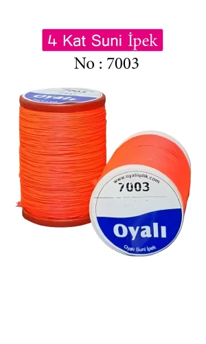 Oyalı 4 Kat Suni İpek İplik İğne Oyası Boncuk İpi Tığ Oyası No:7003