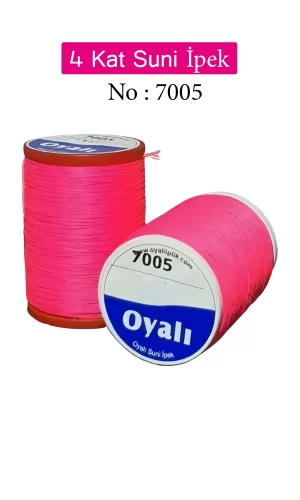 Oyalı 4 Kat Suni İpek İplik İğne Oyası Boncuk İpi Tığ Oyası No:7005