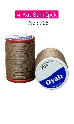 Oyalı 4 Kat Suni İpek İplik İğne Oyası Boncuk İpi Tığ Oyası No:705