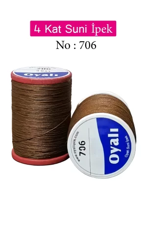 Oyalı 4 Kat Suni İpek İplik İğne Oyası Boncuk İpi Tığ Oyası No:706