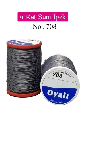 Oyalı 4 Kat Suni İpek İplik İğne Oyası Boncuk İpi Tığ Oyası No:708