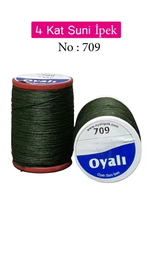 Oyalı 4 Kat Suni İpek İplik İğne Oyası Boncuk İpi Tığ Oyası No:709