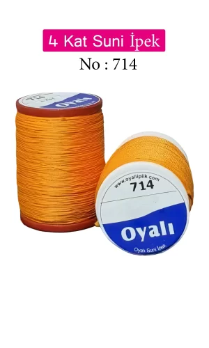 Oyalı 4 Kat Suni İpek İplik İğne Oyası Boncuk İpi Tığ Oyası No:714