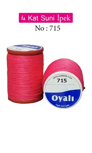 Oyalı 4 Kat Suni İpek İplik İğne Oyası Boncuk İpi Tığ Oyası No:715