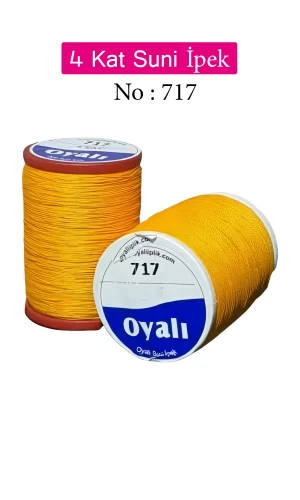 Oyalı 4 Kat Suni İpek İplik İğne Oyası Boncuk İpi Tığ Oyası No:717