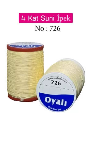 Oyalı 4 Kat Suni İpek İplik İğne Oyası Boncuk İpi Tığ Oyası No:726