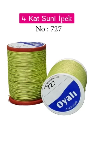 Oyalı 4 Kat Suni İpek İplik İğne Oyası Boncuk İpi Tığ Oyası No:727