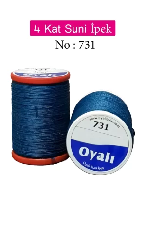 Oyalı 4 Kat Suni İpek İplik İğne Oyası Boncuk İpi Tığ Oyası No:731