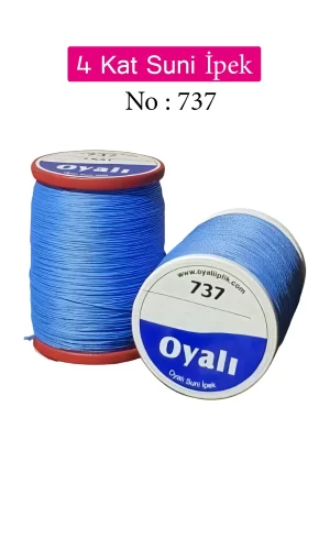 Oyalı 4 Kat Suni İpek İplik İğne Oyası Boncuk İpi Tığ Oyası No:737