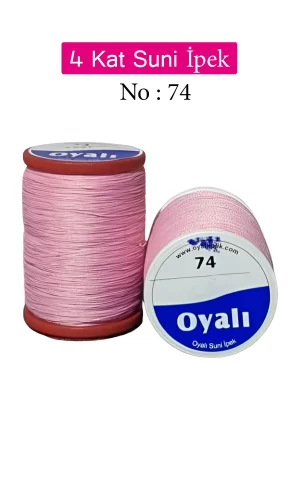 Oyalı 4 Kat Suni İpek İplik İğne Oyası Boncuk İpi Tığ Oyası No:74
