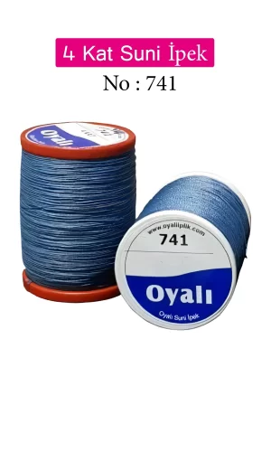 Oyalı 4 Kat Suni İpek İplik İğne Oyası Boncuk İpi Tığ Oyası No:741