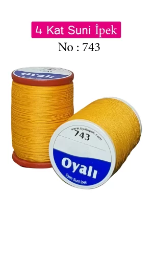 Oyalı 4 Kat Suni İpek İplik İğne Oyası Boncuk İpi Tığ Oyası No:743