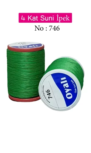 Oyalı 4 Kat Suni İpek İplik İğne Oyası Boncuk İpi Tığ Oyası No:746