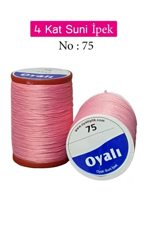 Oyalı 4 Kat Suni İpek İplik İğne Oyası Boncuk İpi Tığ Oyası No:75