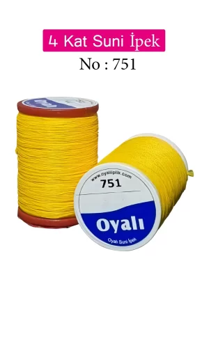 Oyalı 4 Kat Suni İpek İplik İğne Oyası Boncuk İpi Tığ Oyası No:751