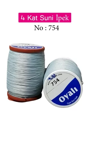 Oyalı 4 Kat Suni İpek İplik İğne Oyası Boncuk İpi Tığ Oyası No:754