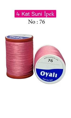 Oyalı 4 Kat Suni İpek İplik İğne Oyası Boncuk İpi Tığ Oyası No:76