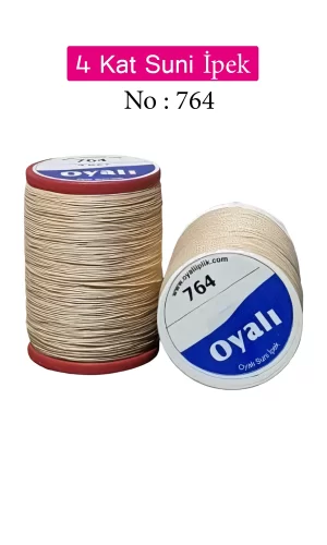 Oyalı 4 Kat Suni İpek İplik İğne Oyası Boncuk İpi Tığ Oyası No:764