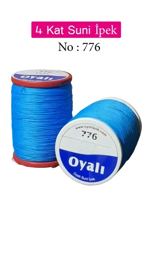Oyalı 4 Kat Suni İpek İplik İğne Oyası Boncuk İpi Tığ Oyası No:776