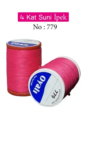 Oyalı 4 Kat Suni İpek İplik İğne Oyası Boncuk İpi Tığ Oyası No:779