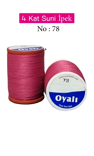 Oyalı 4 Kat Suni İpek İplik İğne Oyası Boncuk İpi Tığ Oyası No:78