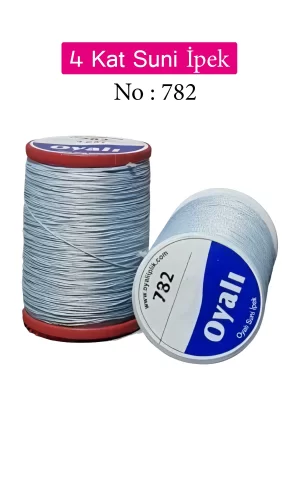 Oyalı 4 Kat Suni İpek İplik İğne Oyası Boncuk İpi Tığ Oyası No:782
