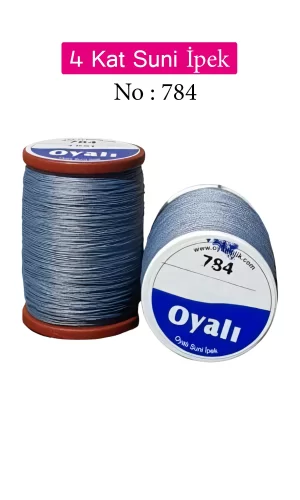 Oyalı 4 Kat Suni İpek İplik İğne Oyası Boncuk İpi Tığ Oyası No:784