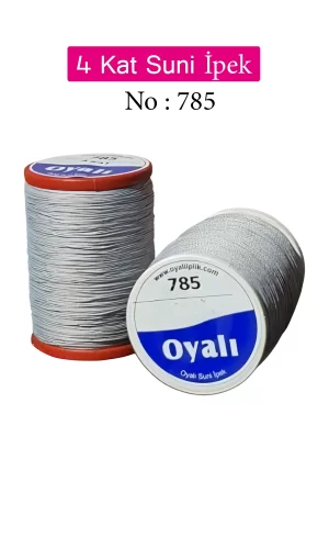 Oyalı 4 Kat Suni İpek İplik İğne Oyası Boncuk İpi Tığ Oyası No:785