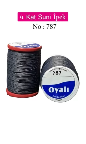 Oyalı 4 Kat Suni İpek İplik İğne Oyası Boncuk İpi Tığ Oyası No:787