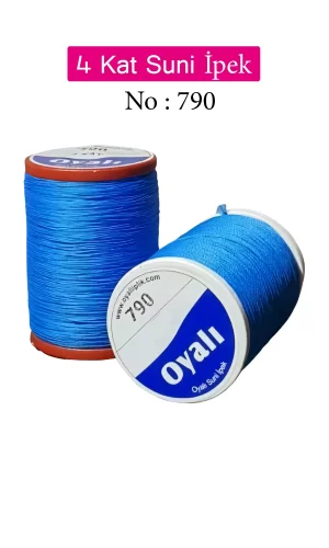 Oyalı 4 Kat Suni İpek İplik İğne Oyası Boncuk İpi Tığ Oyası No:790