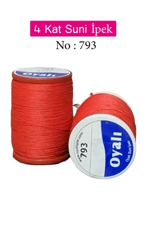 Oyalı 4 Kat Suni İpek İplik İğne Oyası Boncuk İpi Tığ Oyası No:793