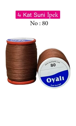 Oyalı 4 Kat Suni İpek İplik İğne Oyası Boncuk İpi Tığ Oyası No:80