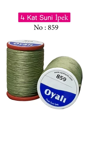 Oyalı 4 Kat Suni İpek İplik İğne Oyası Boncuk İpi Tığ Oyası No:859