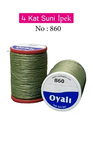 Oyalı 4 Kat Suni İpek İplik İğne Oyası Boncuk İpi Tığ Oyası No:860