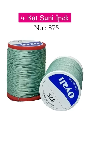 Oyalı 4 Kat Suni İpek İplik İğne Oyası Boncuk İpi Tığ Oyası No:875