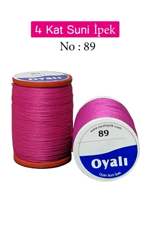 Oyalı 4 Kat Suni İpek İplik İğne Oyası Boncuk İpi Tığ Oyası No:89