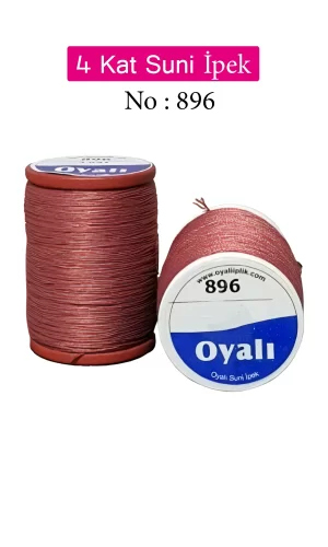 Oyalı 4 Kat Suni İpek İplik İğne Oyası Boncuk İpi Tığ Oyası No:896