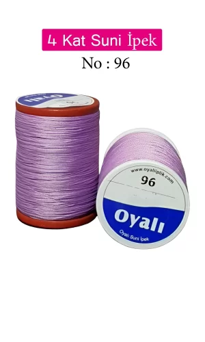 Oyalı 4 Kat Suni İpek İplik İğne Oyası Boncuk İpi Tığ Oyası No:96