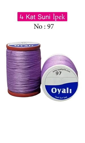 Oyalı 4 Kat Suni İpek İplik İğne Oyası Boncuk İpi Tığ Oyası No:97