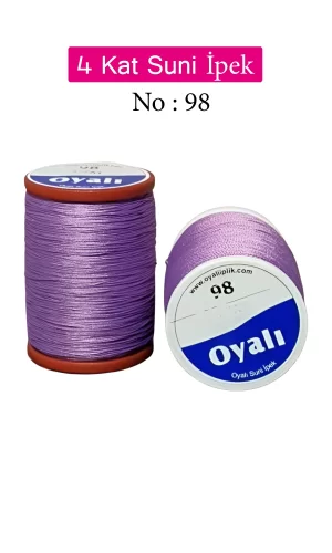 Oyalı 4 Kat Suni İpek İplik İğne Oyası Boncuk İpi Tığ Oyası No:98