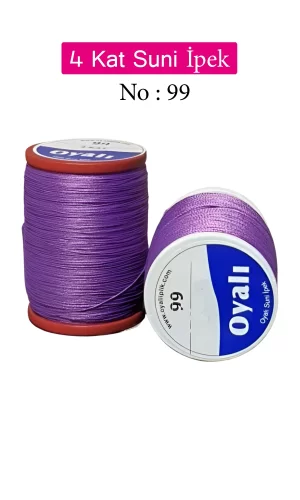 Oyalı 4 Kat Suni İpek İplik İğne Oyası Boncuk İpi Tığ Oyası No:99