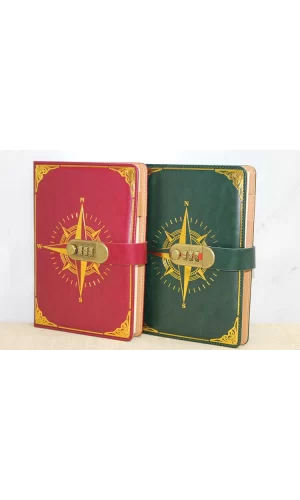 Özel Tasarım Şifreli Deri Defter