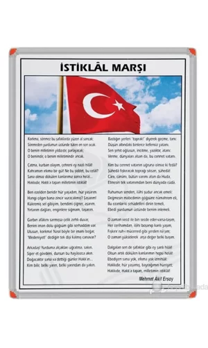 Panda 35x50 İstiklal Marşı Alüminyum Çerçeve