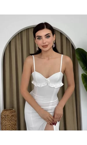 Papalia Sırt Detaylı Elbise