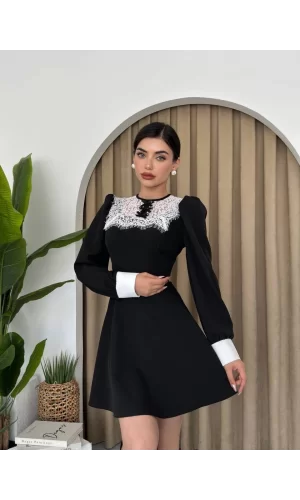 Parma Uzun Kollu Mini Boy Elbise