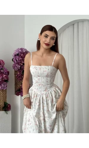 Pars İp Askılı Elbise