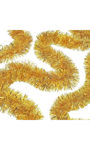 Parti İçin Mega Kalın Sim Süs 2 Metre Uzunluk 10 Cm Genişlik Altın İthal